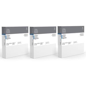 3x Winsor & Newton Professional 8x8" Stretched Cotton Canvas 1.5" Thick Edge Wht