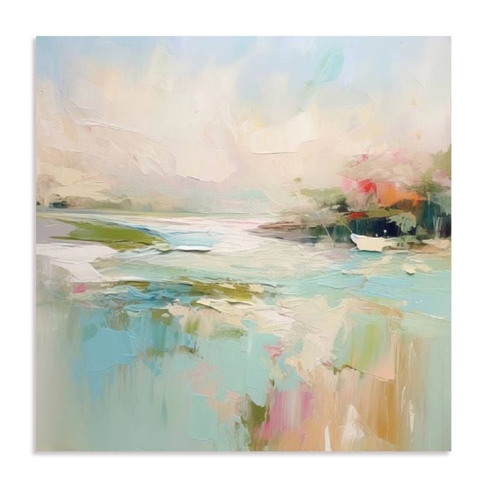 Artey | Pink Morning II - Stretched Canvas - Stretched Canvas - 50 x 50cm