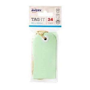 Avery Tags with String 24pk (96x48mm) (Green)
