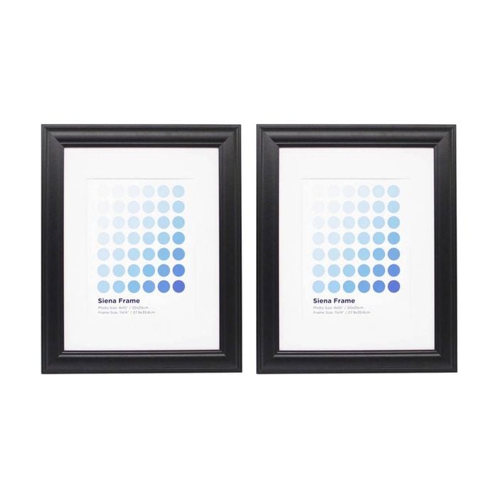 2PK Braz Siena Image Photo Document Display Frame 27.9x35.6cm Black