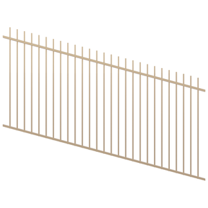 ProtectorAl 1201 - 2400 x 1200mm Primrose Raked Up to 15º Picket Top Pool Fence Panel