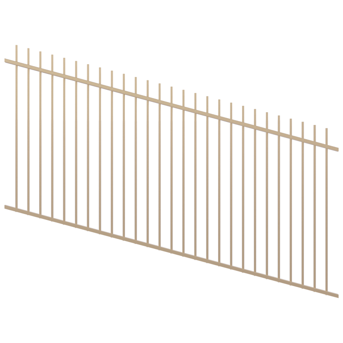 ProtectorAl 1201 - 2400 x 1200mm Primrose Raked Up to 15º Picket Top Pool Fence Panel