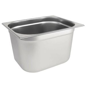 Vogue Gastronorm Tray Stainless Steel 1/2 Size 200mm Deep Commercial Kitchen Food Pan