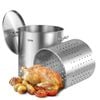 VEVOR Stockpot Silver 54L Large Cooking Pots Stainless Steel with Basket for Groups Events