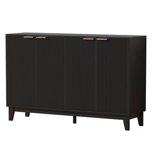 ALFORDSON Sideboard Buffet Storage Cabinet 4 Doors Black