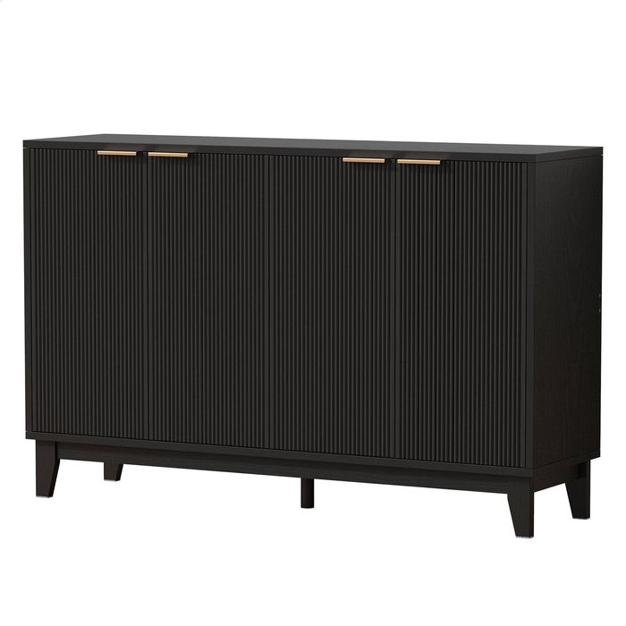 ALFORDSON Sideboard Buffet Storage Cabinet 4 Doors Black
