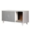 Pawz Enclosed Cat Litter Cabinet Box Grey