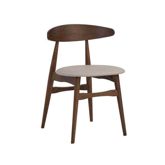 Modern Furniture TELYN Dining Chair 75.5x60cm- Cocoa + Cream