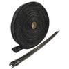 Exhaust Wrap 1" X 50', Fibreglass Black W/Stainless Ties - CAL-H1012BK