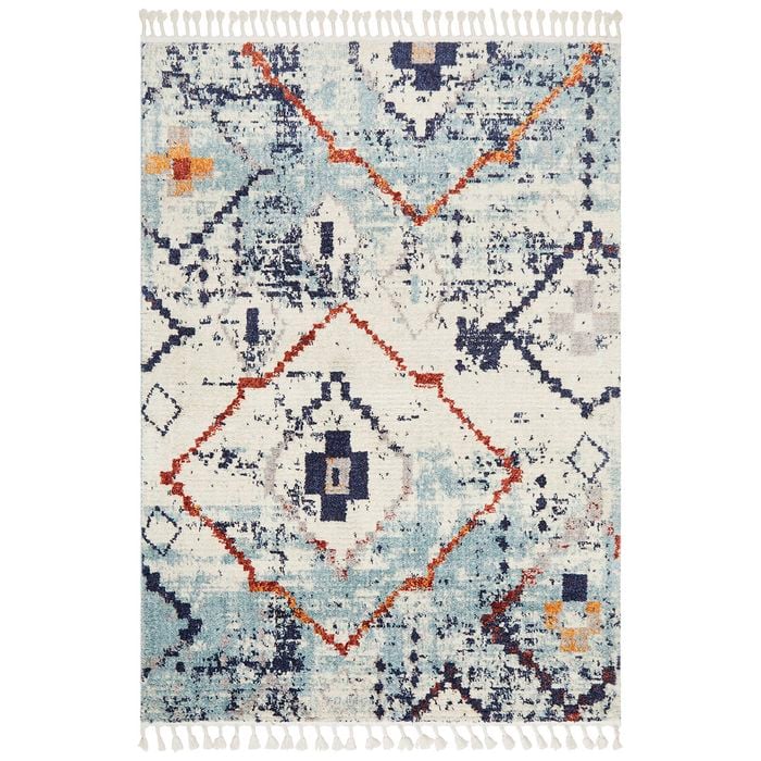 The Rug Connection Moroccan 444 Blue 400x300cm - Extra Extra Large Shag Indoor Floor Rug