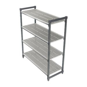 Cambro Camshelving Elements 4 Tier Starter Unit Vented Heavy Duty Commercial Kitchen Storage Shelving Rack 1830x610x610mm