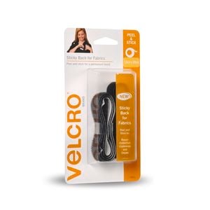 VELCRO® Brand 19 x 600mm Black Sticky Back For Fabrics