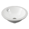 New England Joinery 255mm White Gloss Mini Round Undermount Basin