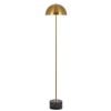 Telbix Domez Modern Standing Floor Lamp Light Foot Switch Metal Terrazzo Antique Gold Black Terrazzo