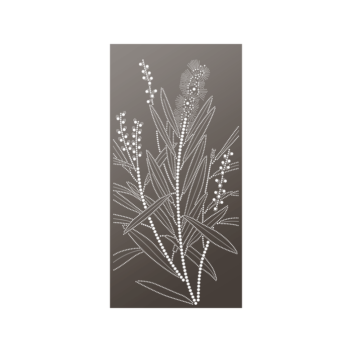 Walpix 1800 x 900 x 2.5mm Perforated Aluminium Decorative Screen Flat Profile Bottle Brush - Hamersley Brown