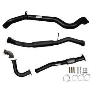 Ignite Exhausts Turbo Back For Nissan Gu Patrol 4.2l Coil Spring Ute 3" Dump Pipe & Hotdog Black Aluminised Steel