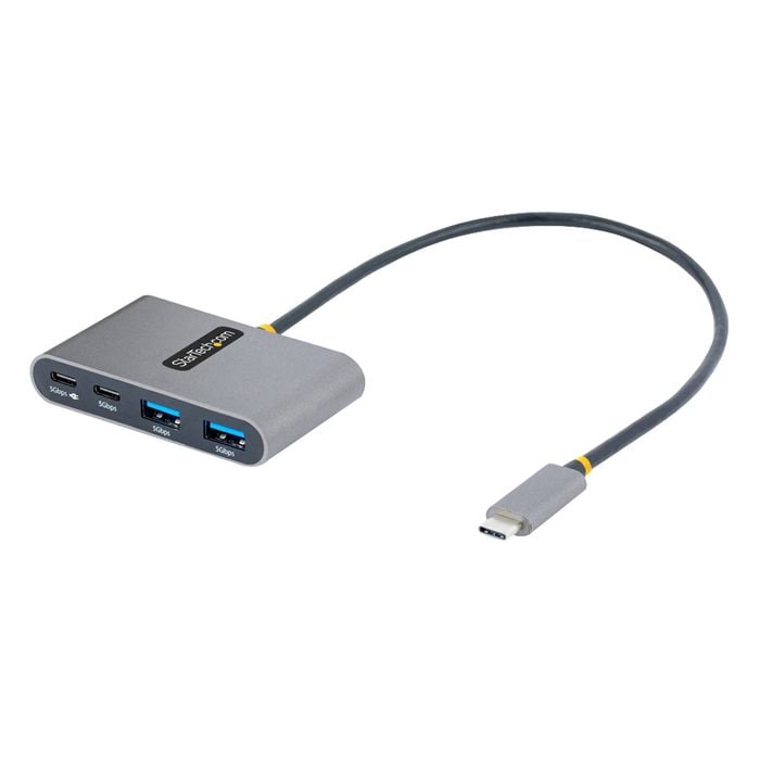 Startech.com 4-port Usb-c Hub With 100w Power Delivery Pass-through, 2x Usb-a + 2x Usb-c, 5gbps, 1ft/30cm Long Cable