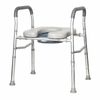 Over Toilet Aid with Cushioned Soft Seat - Adjustable Height & Sturdy Support for Elderly and Disabled, 130kg Capacity