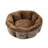 Paws & Claws Lux 48x48cm Snuggler Sleeping Bed - Mocha