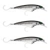3x Rapala 12cm Saltwater X Rap Long Cast Sink Minnow Fish Lure -Chrome Mackerel