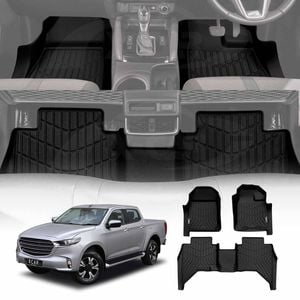 3D Floor Mats for Mazda BT-50 BT50 Dual Cab 2020-Onwards TF Series All-Weather Heavy Duty  Set