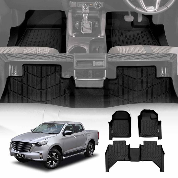 3D Floor Mats for Mazda BT-50 BT50 Dual Cab 2020-Onwards TF Series All-Weather Heavy Duty  Set