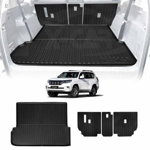 3D Boot Liner Back Seat Protector Combo for Toyota Prado 150 Series 7 Seats 2009-2024 Kick Mats