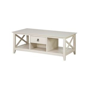 Maestro Furniture Lorrel Modern Minimalist Rectangular Wooden Coffee Table - Antique white