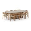 Waverley 2.6m Indoor Outdoor Concrete Look Dining Set with 10 Kotara Chairs