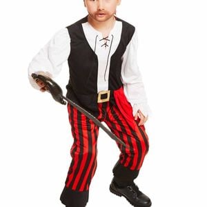 Classic Striped Pirate Boys Dress Up Costume - Small