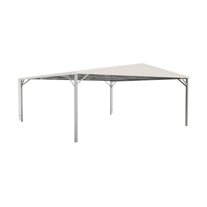 Absco Structures 6.00 x 6.00 x 2.98m Surfmist Double Gable Carport