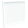 ProtectorAl 300 - 1000 x 300 - 1000mm Pearl White Vertical 5mm Overlap Aluminium Welded Louver Panel