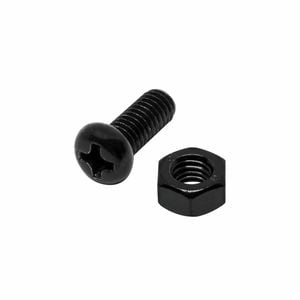 Pinnacle M5 x 35mm Black Ruspert® Round Head Bolts And Nuts - 6 Pack
