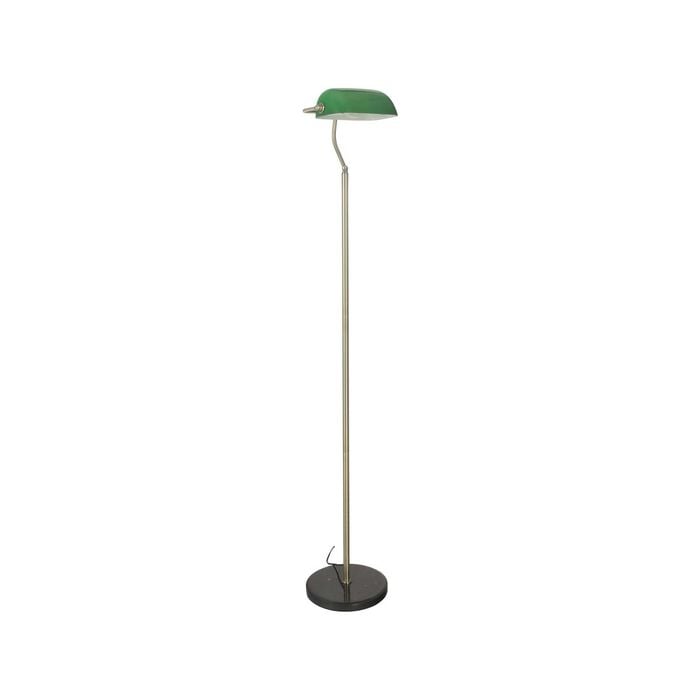 Oriel Lighting Banker's Floor Lamp Antique Brass 18cm