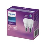 Philips B35 E14 LED 470lm Cool Daylight 5W Fancy Round - 2 Pack