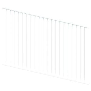 ProtectorAl 350-1200W x 1200H Pearl White Raked Up to 15º Flat Top Pool Fence Panel