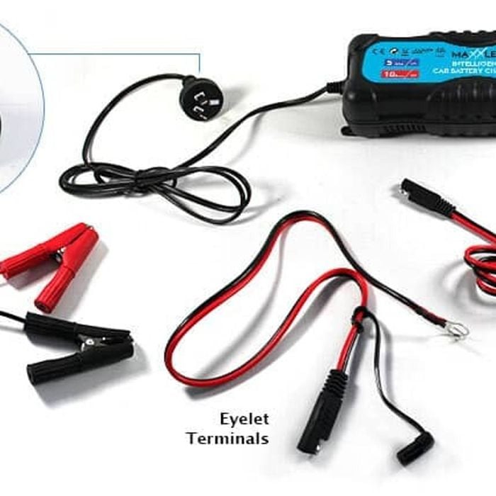 Maxxlee Smart Battery Charger 2A 5A 10A 12V 24V Automatic 9 stages SLA Car 4WD Caravan Bunnings Australia