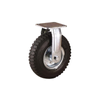 Easyroll 260mm 140kg Black Pneumatic Fixed Plate Castor