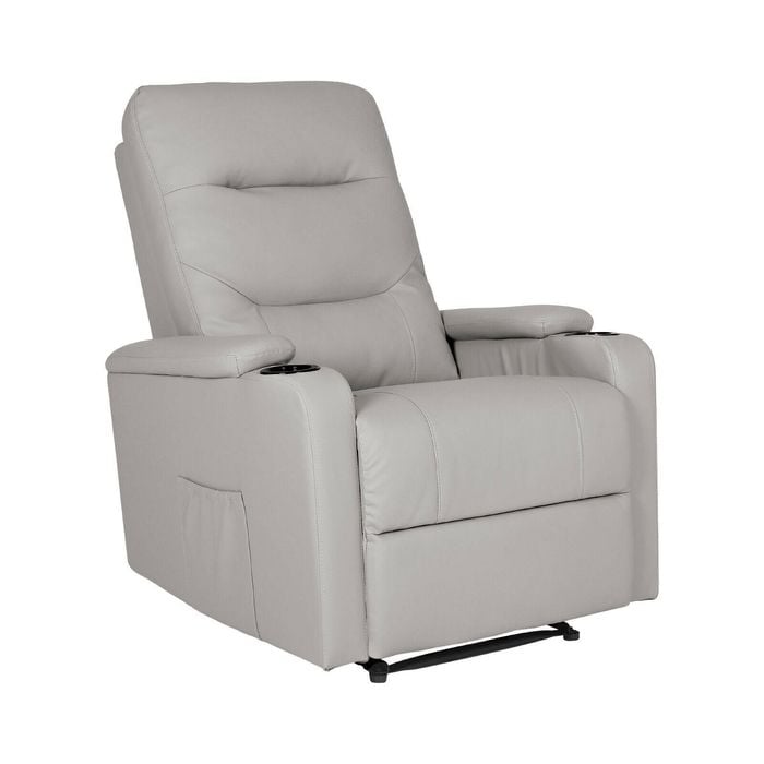 La Bella Grey Home Recliner Chair - PU Leather Sofa Lounge Armchair DAKOTA