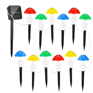 Lifebay Twelve Glowing Mushrooms: A Solar-Powered Christmas Delight