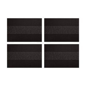 4pk Maxwell & Williams 45x30 Cm Table Accents Woven Lurex Placemat - Black