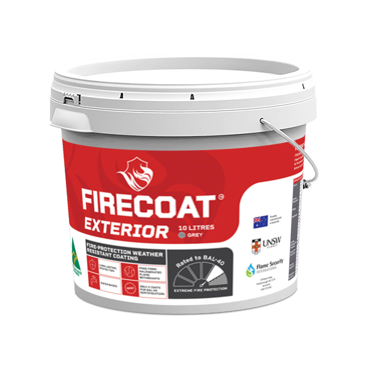 Firecoat 10L Grey Exterior Fire-Retardant Undercoat - Bunnings Australia
