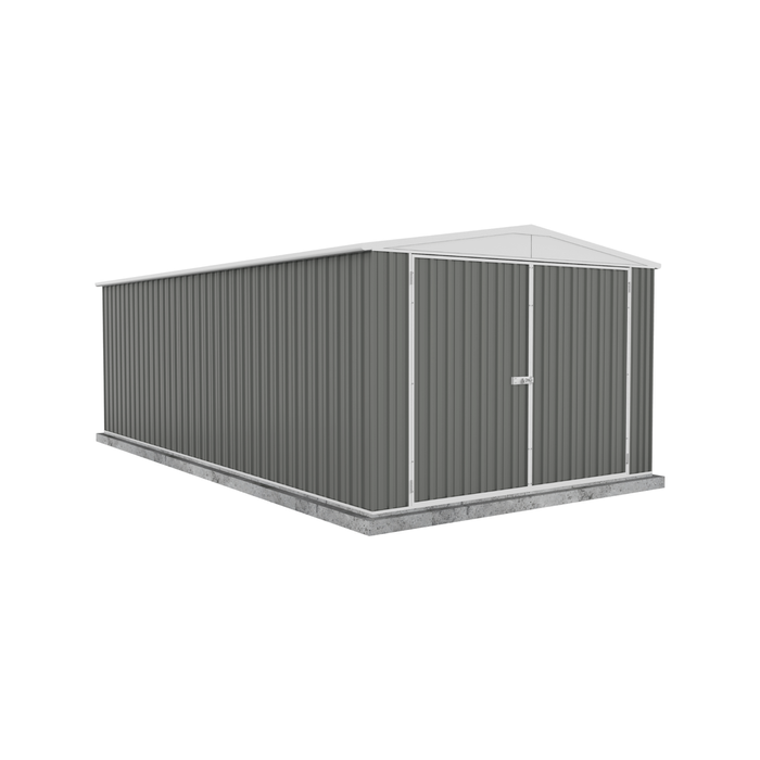 Absco Sheds 3.00 x 5.96 x 2.06m Woodland Grey Utility Three Door Garden Shed