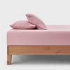 Dreamaker Bonnie Washed Cotton Fitted Sheet Set Pink Pearl Super King Bed
