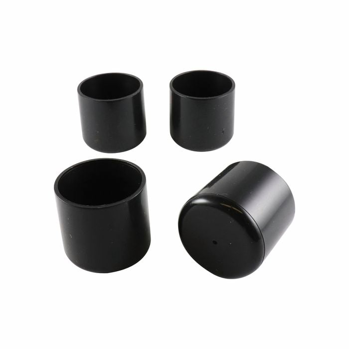Surface Gard 32mm Black Round Plastic External Chair Tip - 4 Pack
