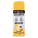 White Knight 310g Lemon Yellow Gloss Squirts Spray Paint