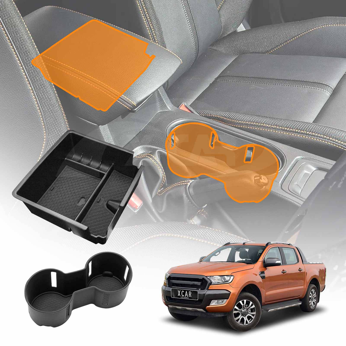 Centre Console Organizer Tray for Ford Ranger Dual Cab 2011-2022 ...
