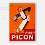 Galrie Amer Picon Vintage Waiter Advertising Poster-French Aperitif Art Print Home Decor, Poster Only, A4 21 x 30cm (8 x 12inch)