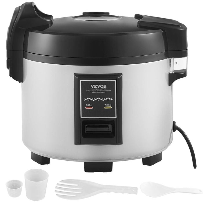 VEVOR Commercial Rice Cooker Black 9 Liter with Nonstick Inner Pot for Restaurant
