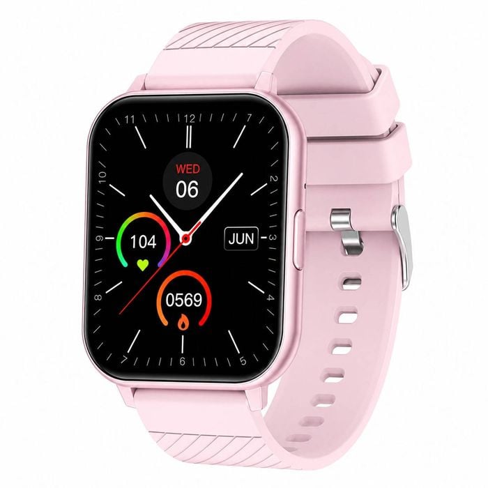 Smart Watch Bluetooth Call Fitness Tracker Heart Rate Blood Oxygen Monitor Lcd Display Pink